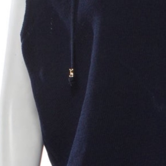 St. John Sport Navy sweater vest with hood | navy blue | SZ large - Picture 4 of 5